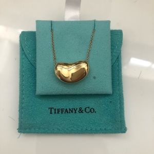 Tiffany and co bean necklace 18 K gold